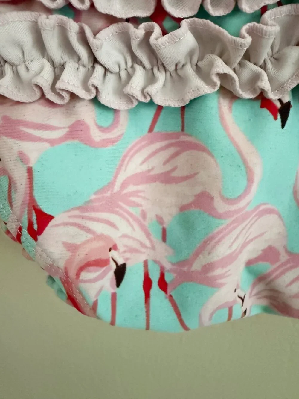 RuffleButts Swimsuit • Flamingos • 2T